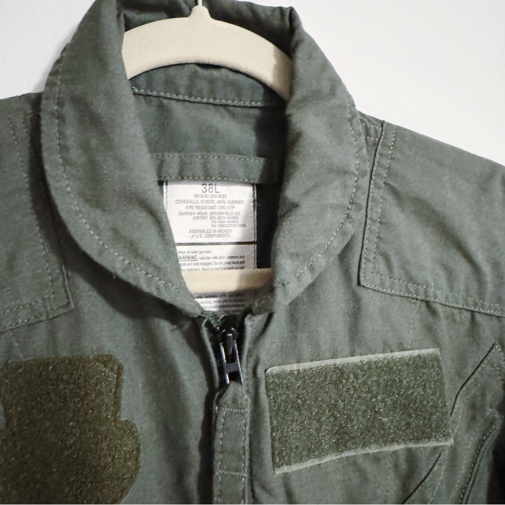 Dark Green Military Coveralls - Picture 3 of 9